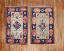 Antique Rare Pair Of Wedding Rugs 2'8''x4'5'' each picture