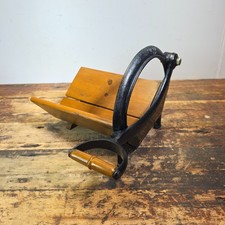 Rare Early VOSS No 6 Bread Slicer Restored Cast Iron Antique Wood Denmark Cutter picture