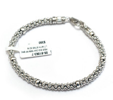 LAGOS Sterling Silver Signature Caviar 5mm Rope Station Bracelet 7 Medium New picture