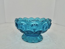 Vintage MCM LE Smith Colonial Blue Moon and Star Fairy Lamp Base, Bottom Only picture