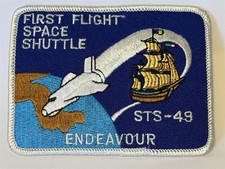 VINTAGE NASA STS-49 First flight Space Shuttle Patch Endeavour Embroidered 1992 picture