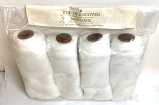 4 Vintage Mohawk Golf Head Covers White Faux Fur Leather 1 3 5 + Bonus USA picture