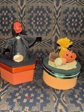 Pair Of Old Stock Pumpkin Goblin Halloween Candy Box Japan picture