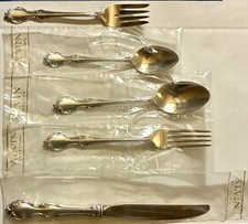 ALVIN STERLING SILVER FLATWARE VINT 1961 PIROUETTE PATTERN 5 PIECE SET 4 SEALED picture