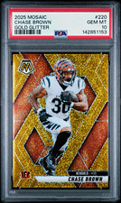 2025 Panini Mosaic Chase Brown Cincinnati Bengals #220 Gold Glitter /5 - POP 1 picture