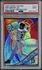 1999 Topps Chrome All-Etch Refractor Ken Griffey Jr. #AE3 PSA 9 Mint picture