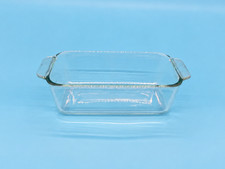 Vintage 1980s Pyrex 213 Clear Glass Loaf Pan 1.5 Qt 1.4L Bread Baking Dish USA picture