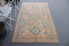 Vintage Area Rug 6,3x3,9 ft (193x120 cm), Turkish Brown Oriental Rug picture