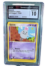 2003 Pokemon EX Dragon Spoink 73/97 CGC 10 picture