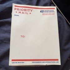 20-pack USPS Priority Mail To / From Peel Off Shipping Address Labels picture