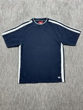 Vintage Y2K Men’s UnionBay Short Sleeve Striped T-Shirt Navy Blue Faded Sz L picture