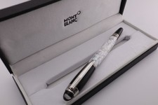 Montblanc StarWalker White Rollerball Pen Platinum Trim Marble Resin Germany picture