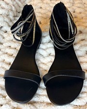 Mix No. 6 Velaria Strappy Rhinestone Sandal with Back Zip-Black Women’s US 8.5 picture