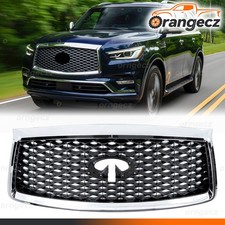 623106GW0A Chrome Front Upper Grille Grill W/Camera For 2018-2021 Infiniti QX80 picture