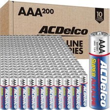 AC Delco 48/100/200-Count AAA Super Alkaline Batteries 2.55 LB 1.5 Volts Long L picture