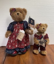 Boyds Bears Martha & Dolly Bearamerican Patriotic Plush Bears w Tags Lot 2 picture