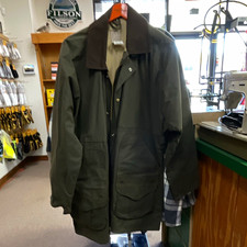 Filson Made In USA Seattle, WA Men’s Large 1439N Foul Weather Coat Wax Tin Cloth picture