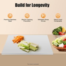 24X20in Stainless Steel Chopping Cutting Board Counter w/ Front Overhang TOP picture