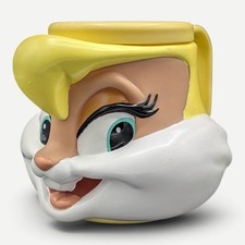 Looney Tunes Space Jam Lola Bunny Plastic Head Face 3D Mug Applause 1995 Vintage picture