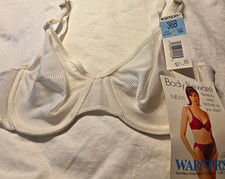 NWT Vintage Warner's Body Beware 36B White Seamless Underwire Bra Unlined 01554 picture