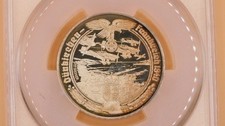 (1977) Silver Medal Dunkirk Evacuation PCGS PR68 DCAM Oversized Holder picture