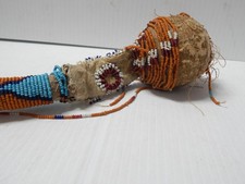 CENTRAL PLAINS INDIAN BEADED WAR CLUB -c1890s - NEEDS WORK -  MUSEUM GRADE picture