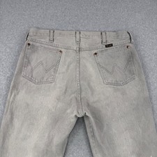 Vintage Wrangler Jeans Mens 38x36 Gray 13MWZ 60s Scovill Zipper Western USA Made picture