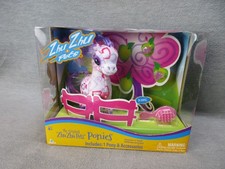 Vintage Zhu Zhu Pet Ponies BONNIE White Purple Discontinued  G-1 picture