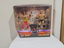 WWE WCW Mattel Elite Bret Hit Man Hart Vs Goldberg 2 Pack Figure New  picture