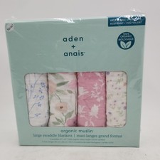 NEW Aden + Anais Boutique Muslin Swaddle Blanket for Swaddling 4-Pack  picture