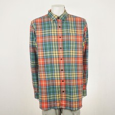 New LL L.L. Bean Flannel Button Down Shirt Mens XLT Scotch Plaid Traditional Fit picture