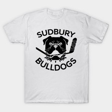 Sudbury Bulldogs Vintage Black Graphic Casual T?Shirt picture
