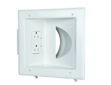 Commercial Electric White 1-Gang 1-Decorator/Rocker/1-Duplex Wall Plate picture