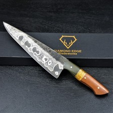 Forged Western Style Damascus  Chef Knife San Mai , 52100 steel , G 10 Handle picture
