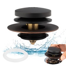 Artiwell Universal Tip Toe Bath Drain Stopper and Cover, Oil Rubbed Bronze picture