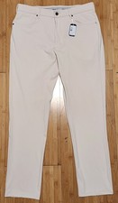 Johnnie-O MOMENTUM PANTS Stretch Knit Performance Golf Pants Mens Stone 33x30 picture