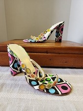 giuseppe zanotti For Vicini NEW SZ 8 Handpainted Embellished Sandals picture