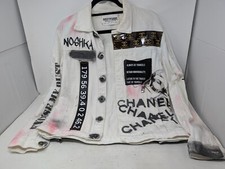 Super RARE Dust of Gods Designer Denim Jacket Size Small 1 of 1 Custom Hand Made picture