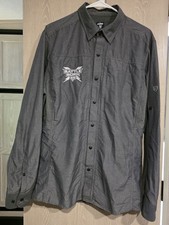 KUHL Battle Born Button Down Shirt Men's L Lightweight Dark Gray Long Sleeve picture