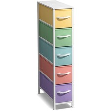 Sorbus Narrow Dresser with 5 Drawers - Vertical Slim Storage Chest of Drawers picture