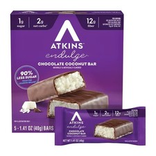 Atkins Endulge Treats, Chocolate Coconut Bars, 5 Count picture