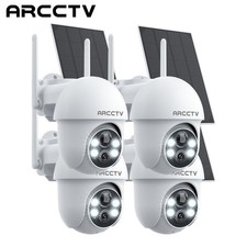 ARCCTV 4Pack Pan-Tilt 5G WiFi IP Solar Security Camera Outdoor Wireless PTZ CCTV picture