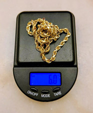 10k Yellow Gold Rope Chain Necklace 18 Inches 6.0 Grams picture