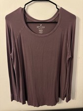 American Eagle Outfitters Soft & Sexy Jegging T Size L Purple Long Sleeve picture