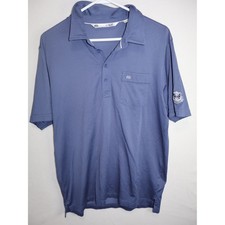 Lot of 2 TravisMathew Mens Polo Shirts Size Large Navy Blue Slate Grey Golf Tops picture