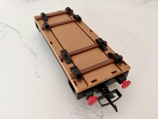 PLAYMOBIL 4106 Train Flatbed Cargo Wagon/Car Brown/Black w/ Box picture