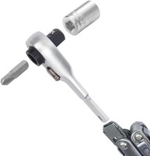 2 in 1 EDC Ratchet Wrench Screwdriver Flat Bit Adapter for Leatherman Multitool picture