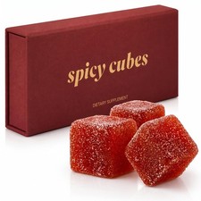 Spicy Cubes for Adults, Hot Peach Gummies with Maca Root for Energy & Mood picture