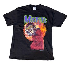 Dry rot Vintage Misfits Martians T-Shirt Misfits Invade America 1998 L Read picture