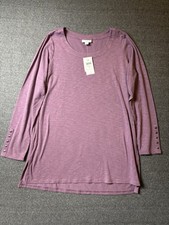 J.Jill Women's S Mulberry Cotton Modal Blend Long Sleeve Tunic Top NWT picture